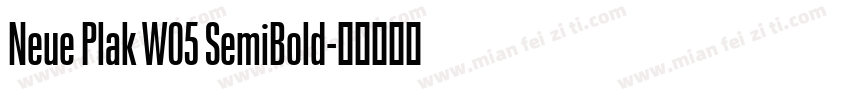 Neue Plak W05 SemiBold字体转换
